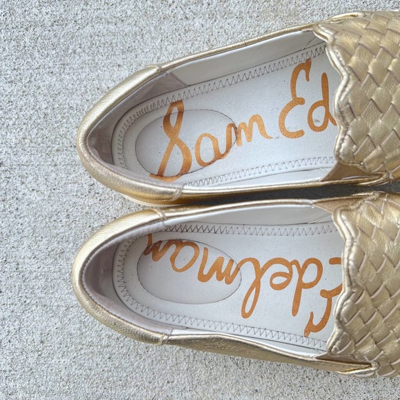 Sam Edelman Metallic Gold Slip On Sneakers 7 - Picture 6 of 6